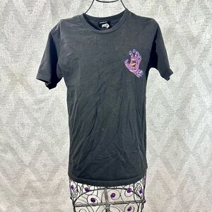 santa cruz wavy screaming black t-shirt size S